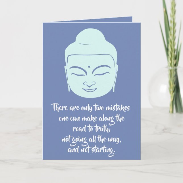 Buddha väg till sanningshälsningkortet kort (Framsida)