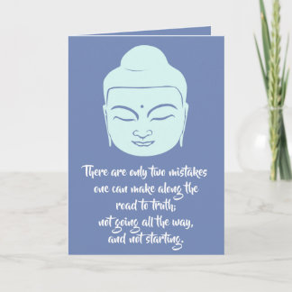 Buddha väg till sanningshälsningkortet kort