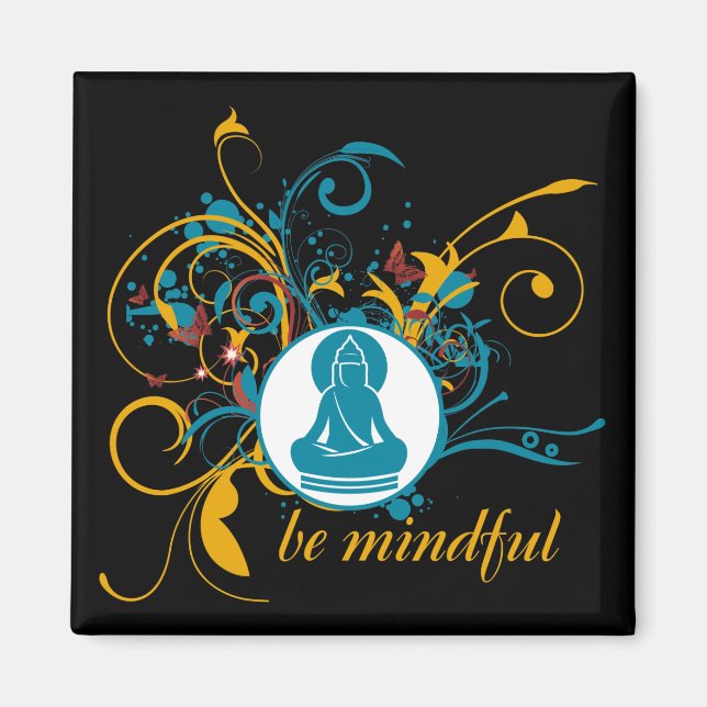 Buddha var uppmärksam magnet (Framsidan)