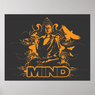 Buddha varar besvärad trycket poster