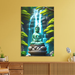 Buddha vattenfall canvastryck