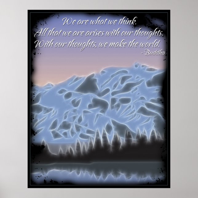 Buddha Vi är vad vi Tänka Poster (Framsidan)