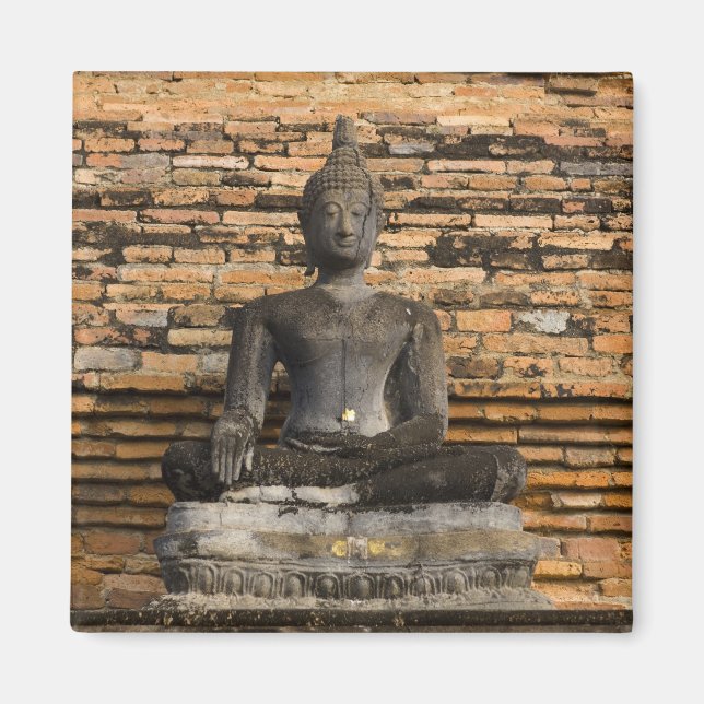 Buddha vid Wat Mahathat. Magnet (Framsidan)