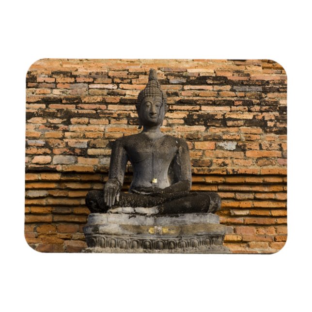 Buddha vid Wat Mahathat. Magnet (Horisontell)