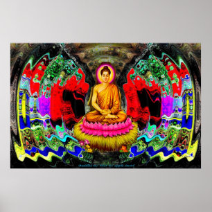 Buddha virvlar runt - affischen poster