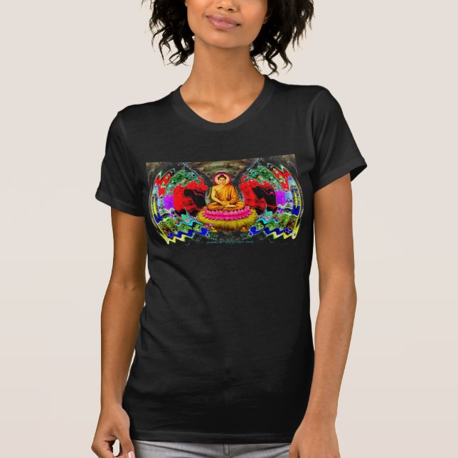 Buddha virvlar runt - skjortan t-shirt (Framsida)