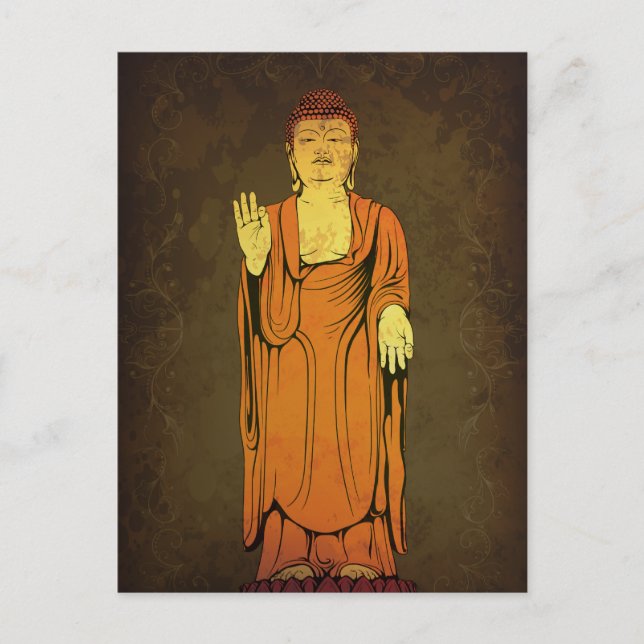 Buddha Vitarka Mudra Vykort (Framsida)