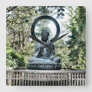 Buddha Wall Clock Fyrkantig Klocka