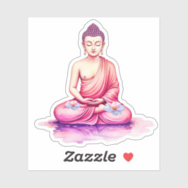 Buddha Watercolor Sticker, Meditation / Yoga Klistermärken
