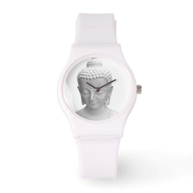Buddha white armbandsur (Framsida)