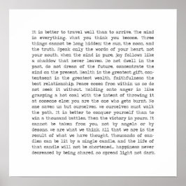 Buddha Wisdom ord citat Poster