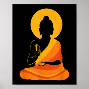 Buddha YingYang Zen Yoga, slappna av, njut livet Poster