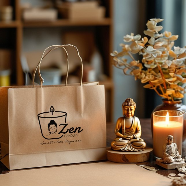 Buddha Zen Candle Small Business, Anpassningsbar L Stämpel (Skapare uppladdad)