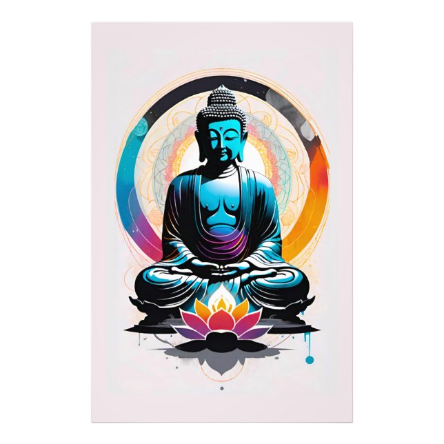 Buddha Zen-konst  Fototryck (Framsidan)