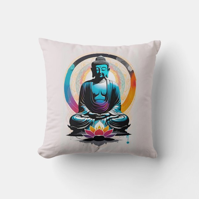 Buddha Zen-konst  Kudde (Framsida)