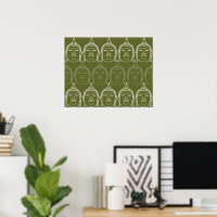 Buddha Zen Modern Mönster Anpassningsbar Poster