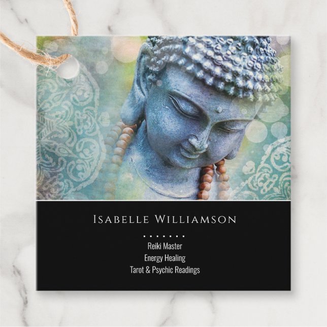 Buddha Zen Reiki Yoga Meditation Helig Andlig Gåvor Etiketter (Framsida)