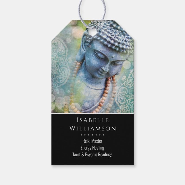 Buddha Zen Reiki Yoga Meditation Helig Andlig Presentetikett (Framsidan)
