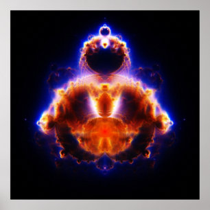 Buddhabrot Karta Mandelbrot Set Gautama Buddha Poster