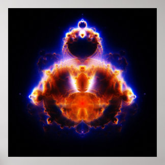 Buddhabrot Karta Mandelbrot Set Gautama Buddha Poster