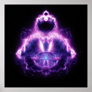 Buddhabrot Mandelbrot uppsättning Gautama Buddha Poster