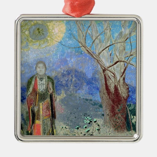 Buddhaen, c.1905 julgransprydnad metall (Framsidan)