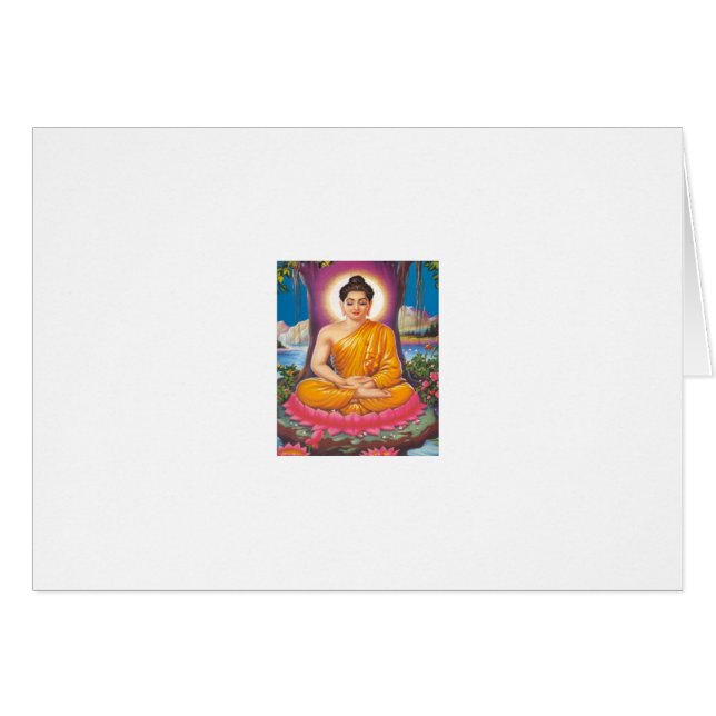 Buddhaen Hälsningskort (Framsidan Horizontal)