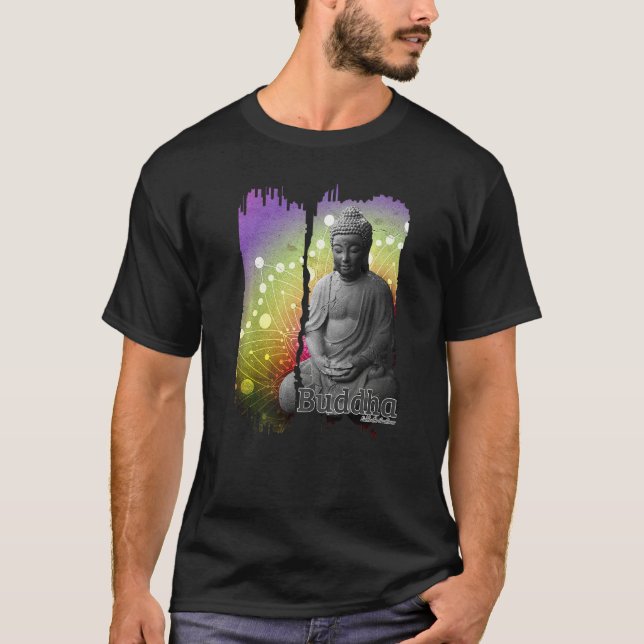 Buddhafigur Buddhism Mode Kvinnor Män Regnbåge T Shirt (Framsida)