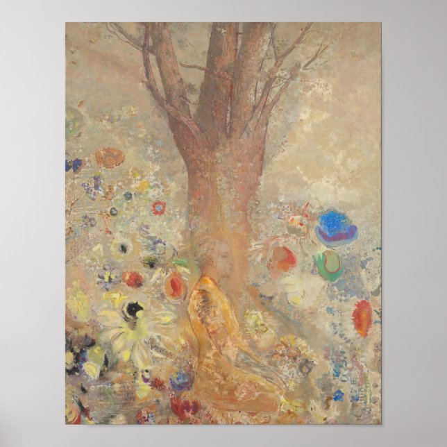 Buddhan av Odilon Redon Print Poster (Framsidan)