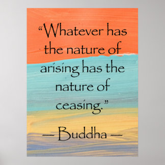 Buddhas Äkta inspirationsoffertypografi Poster