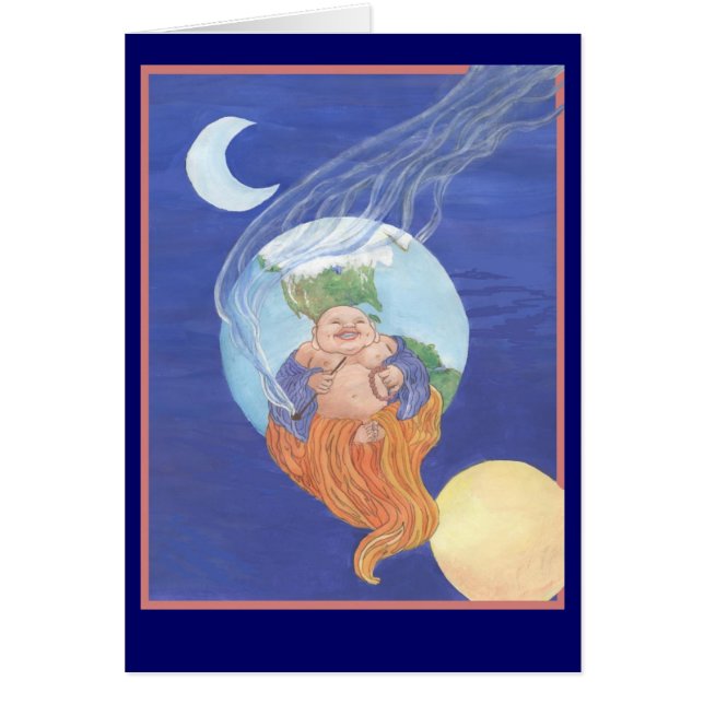 Buddhas bättre värld hälsningskort (Framsidan)