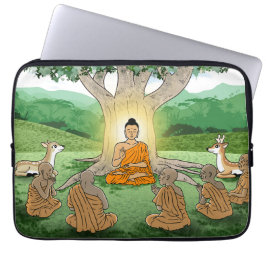 Buddhas första sermon undervisar Laptop sleeve