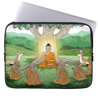 Buddhas första sermon undervisar Laptop sleeve