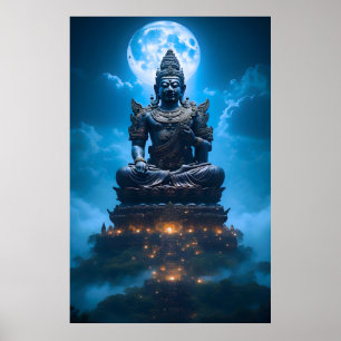 Buddhas fullmåneljus poster