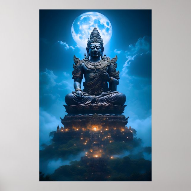 Buddhas fullmåneljus poster (Framsidan)