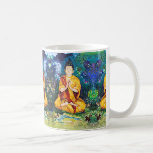 Buddhas Garden Meditate Pray Maureen Girard Tibet Kaffemugg