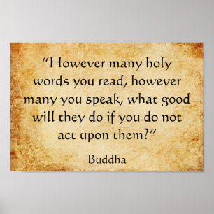 Buddhas inspirera citationstecken poster