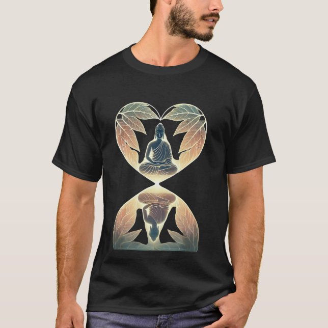🌿 "Buddhas Kärlek innanför" - Andlig Valentine T T Shirt (Framsida)
