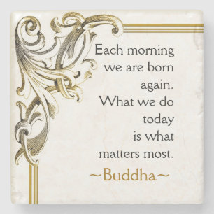 Buddhas Motivational ord av vishet Stenunderlägg