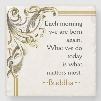 Buddhas Motivational ord av vishet Stenunderlägg