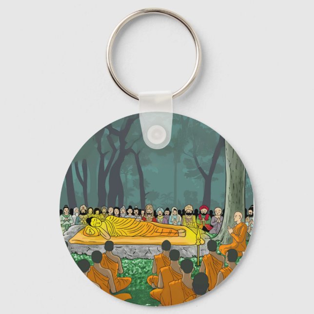Buddhas slutliga Nirvana Keychain Nyckelring (Framsida)