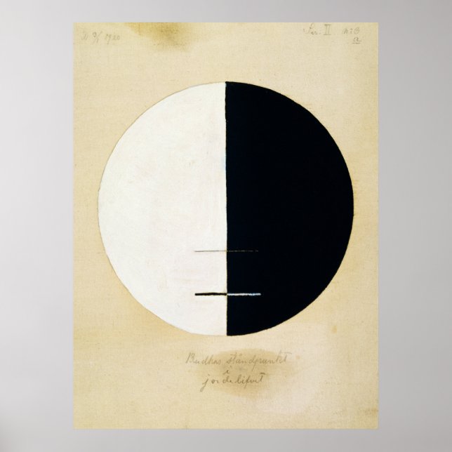 Buddhas ståndpunkt i Hilma Poster (Framsidan)