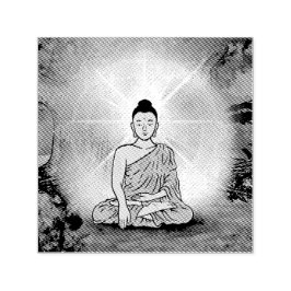 Buddhas upplysningslänkande Frimärke Självfärgande Stämpel