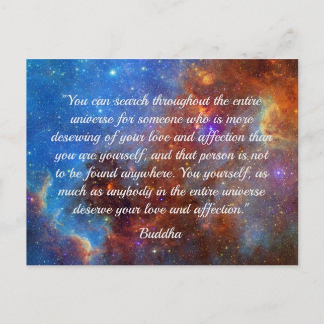 Buddhas vykort för lycka (Framsida)