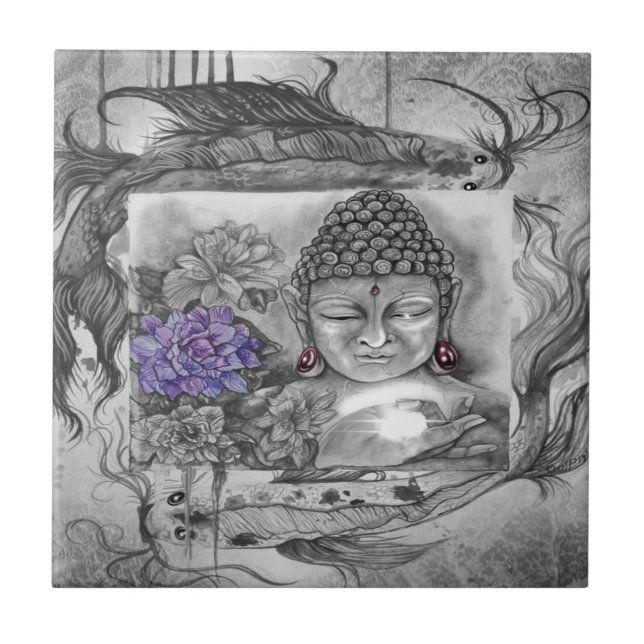 Buddhas wish kakelplatta (Framsidan)