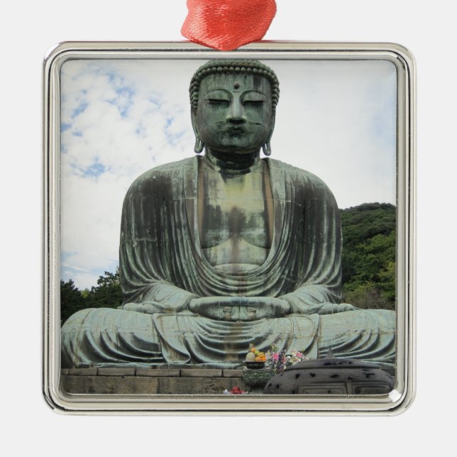 Buddhastaty Buddism Julgransprydnad Metall (Framsidan)