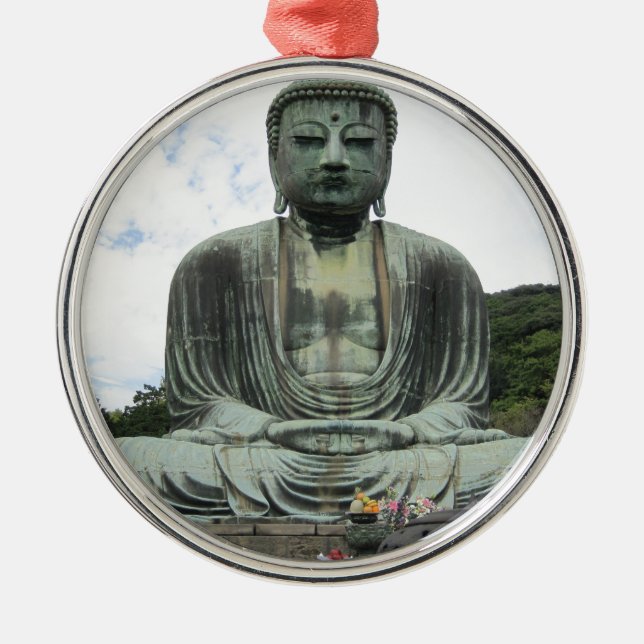 Buddhastaty Buddism Julgransprydnad Metall (Framsidan)