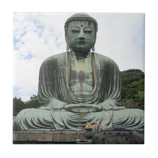 Buddhastaty Buddism Kakelplatta (Framsidan)