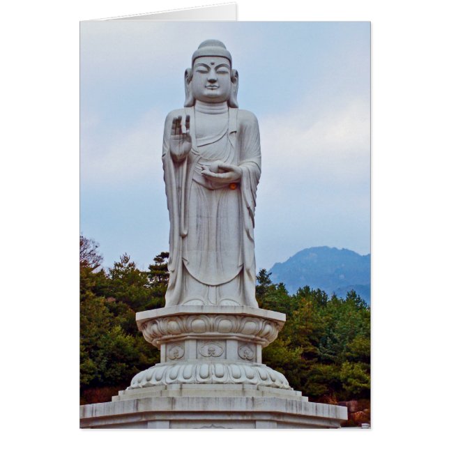 Buddhastaty i Sydkorea, Asien Hälsningskort (Framsidan)