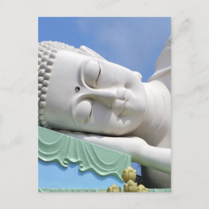 Buddhastaty Restande Sövande Lycklig Fred Vykort